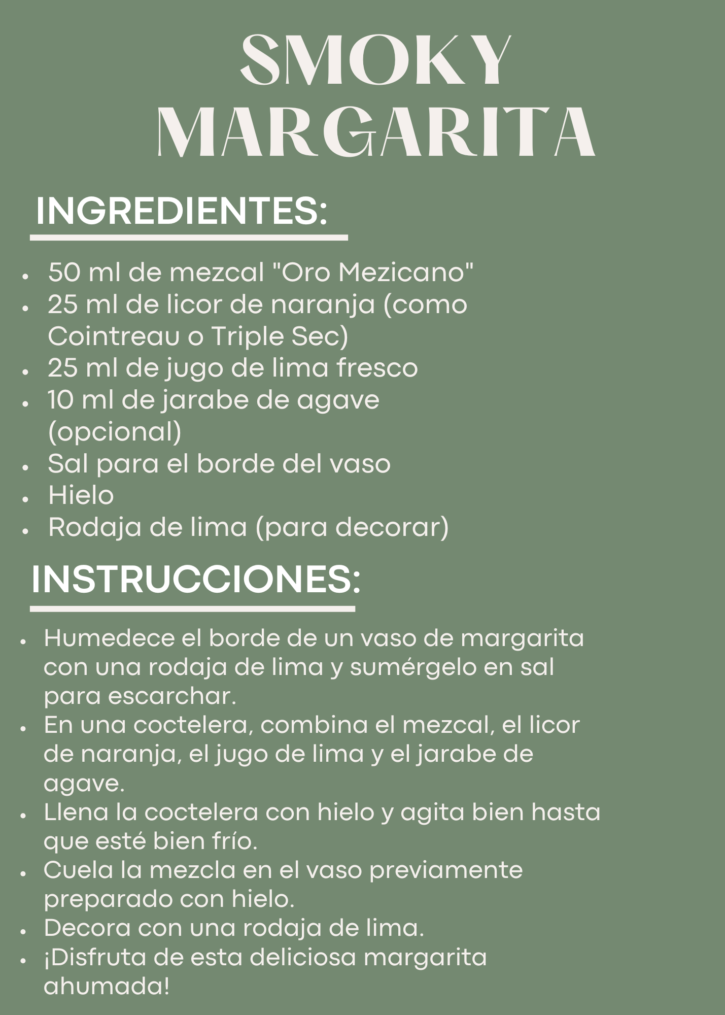 Cóctel Mezcal 1
